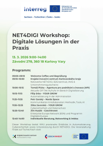 Letáček s programem NET4DIGI v německém jazyce.