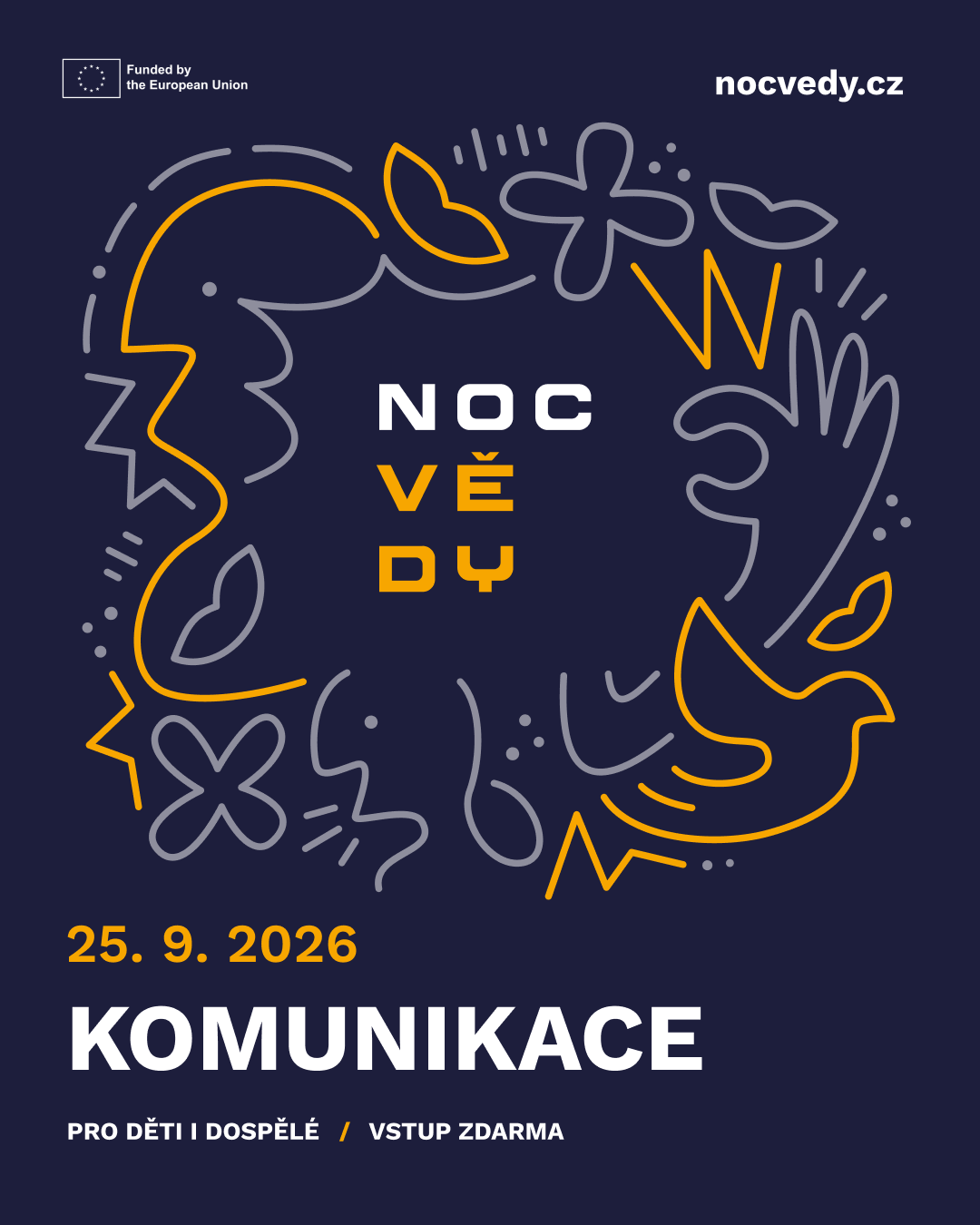 Noc vědy 25.9. 2026: Téma komunikace