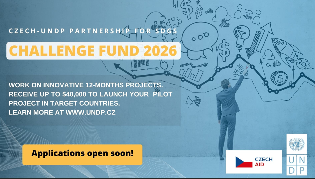 Nový ročník Czech-UNDP Challenge Fund 2026 se blíží: Získejte grant až 40 000 USD na vaše inovace Nový ročník Czech-UNDP Challenge Fund 2026 se blíží: Získejte grant až 40 000 USD na vaše inovace