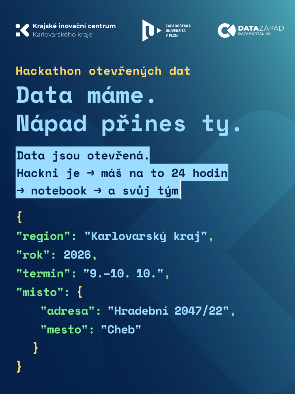 upoutávka na hackathon otevřených dat