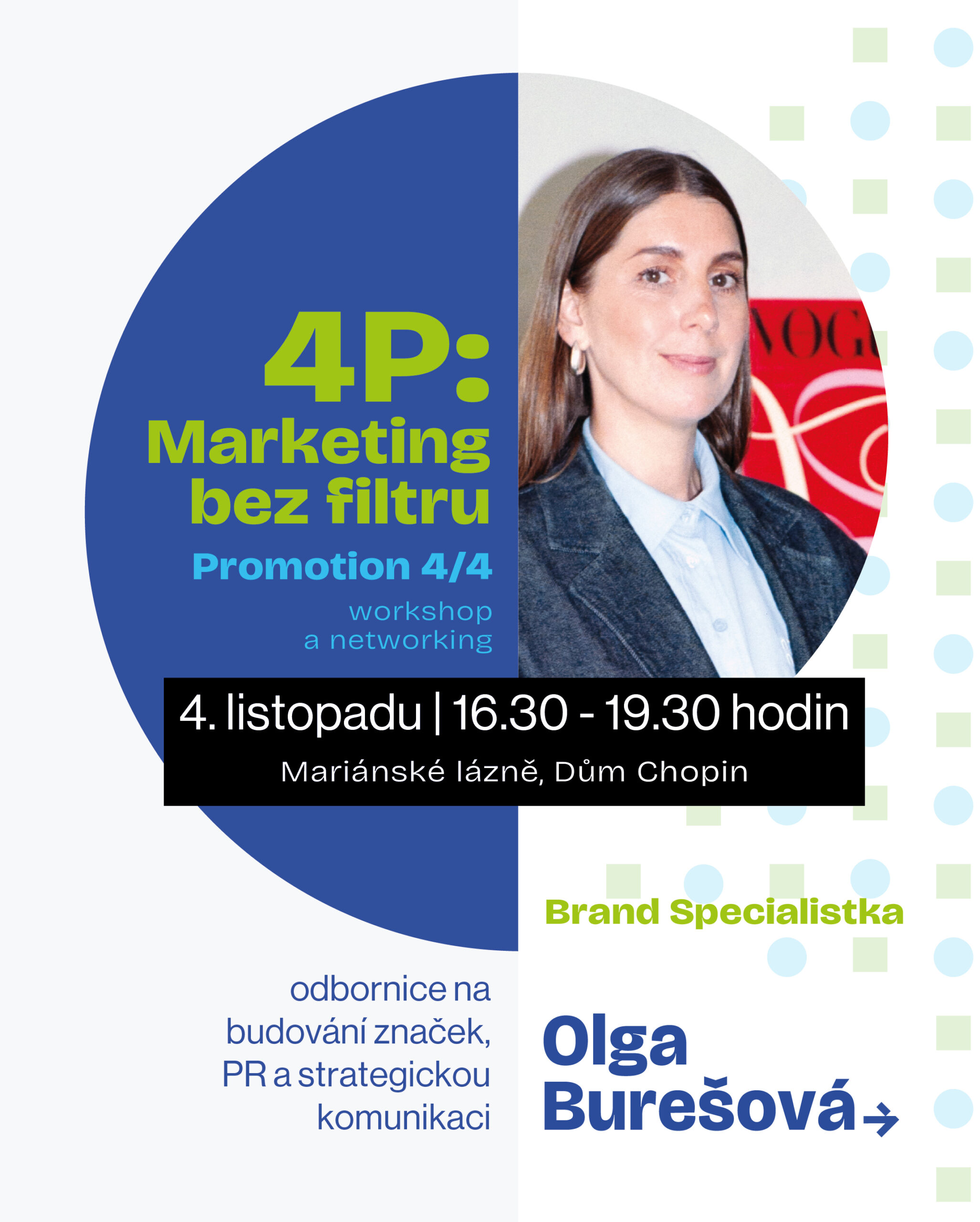 Workshop 4P promotion s Olgou Burešovou
